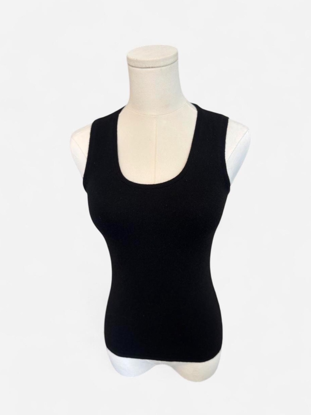 Ann Taylor Black Scoop Neck CashmereTank